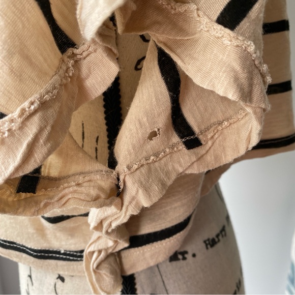 y2k Metropark 2000s striped grunge off the shoulder top  - sz small - Picture 6 of 9